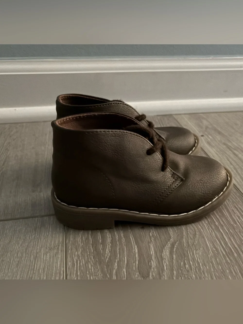 Place Kids Brown Lace-Up Ankle Boots.  Boys Toddler  size 8